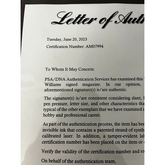 1958 Ted Williams Signed Auto Autographed Baseball Stars Magazine PSA/DNA cert - Picture 10 of 10